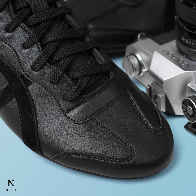 BEBAS ONGKIR - Niel Sepatu Pria Tali Troy Synthetic Leather
