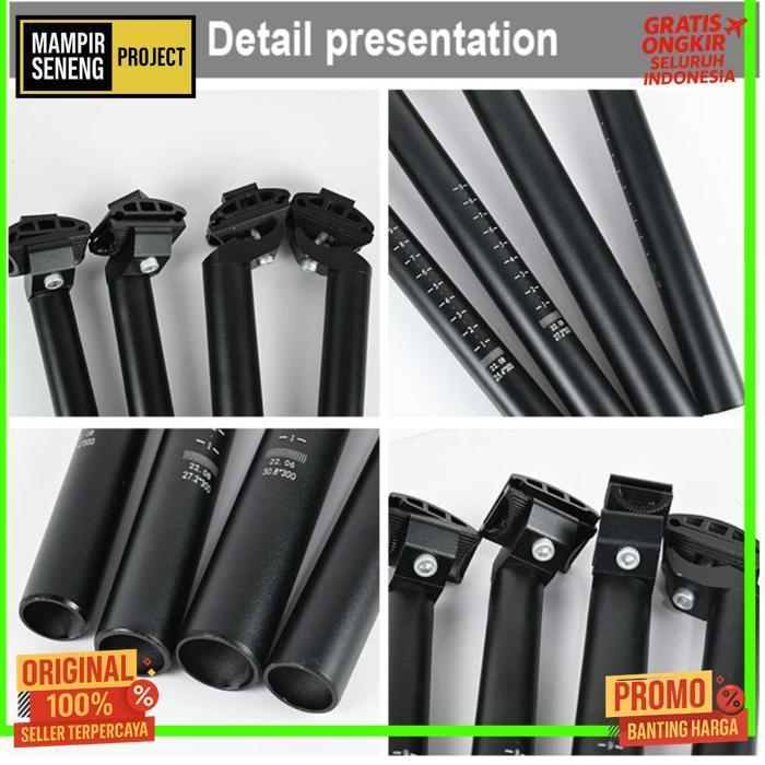 Original Cod Tiang Sadel Sepeda Tiang Sadel Sepeda Paduan Aluminium Tabung Sadel Sepeda Double Track
