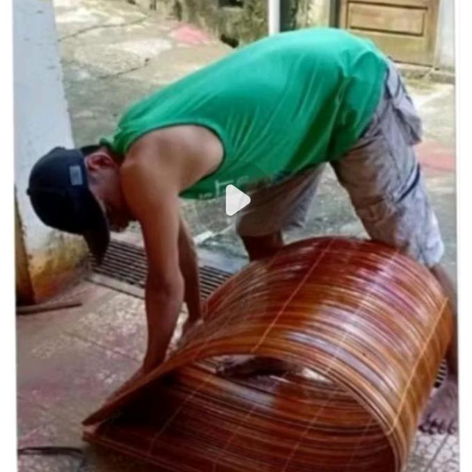 Promo tirai krey rotan lunjong outdoor 2x2m + tali penggulung Diskon