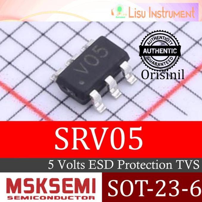 SRV05-4 V05 5V ESD PROTECTION DIODE TVS SRV05 SOT-23-6 ORIGINAL MKSEMI