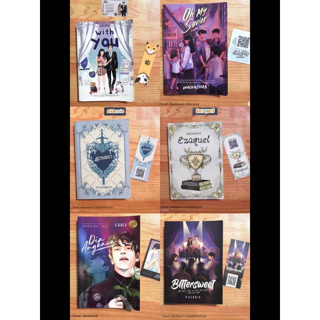 [PRELOVED] novel serba 30K TAKE ALL (WITH YOU, OH MY SAVIOR, ALTHARIO, EZAQUEL, BITTERSWEET, DIA ANG