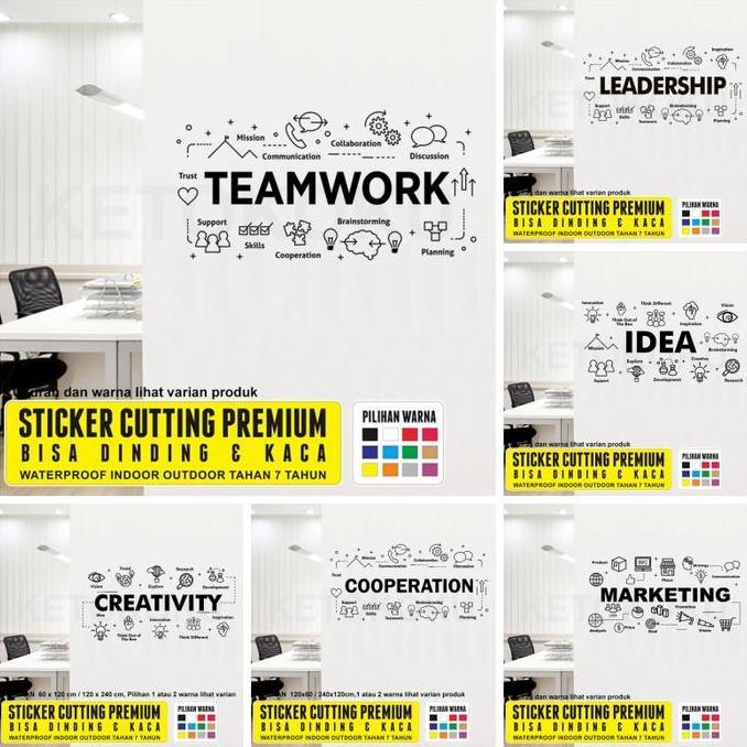 TERBARU - Cutting Stiker Dinding dan Kaca Kantor Motivasi Kerja Bahan Plastik Vinyl Indoor Outdoor