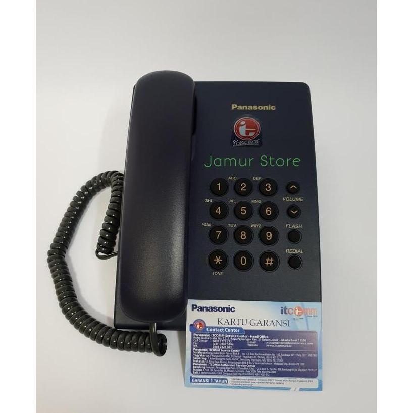 TERBARU - Panasonic Telepon Kabel KX-TS505 - Biru Telpon Kantor/Rumah Panasonic Blue