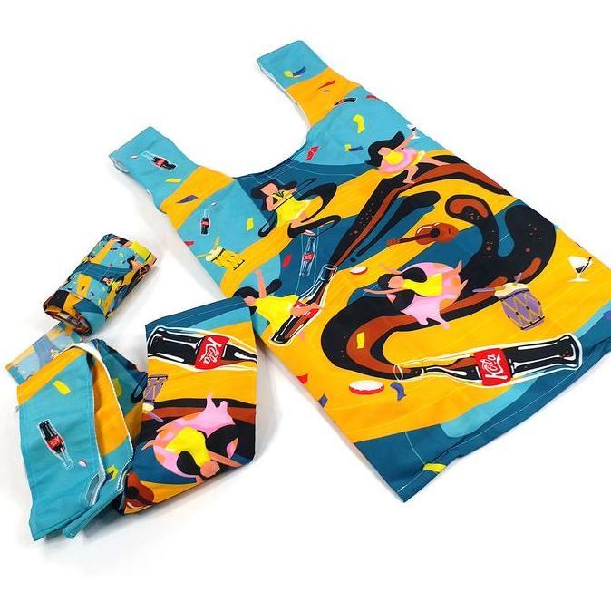 Tas Belanja Lipat Ramah Lingkungan Foldable Shopping Bag Casart Carina Safitri Kolaborasi Shrelo Bre