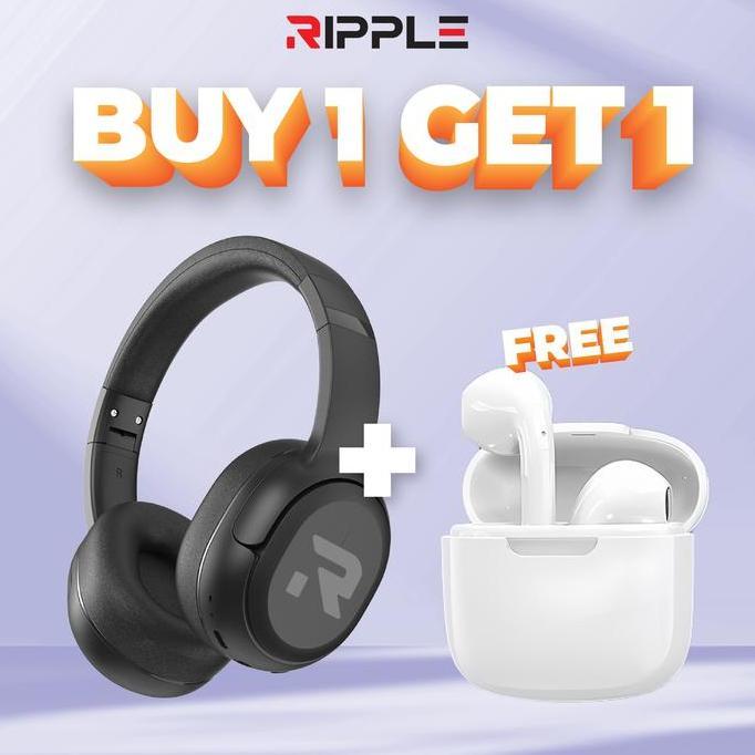 Super Promo BundleRIPPLE Rippods Headphone +true go TWS Bluetooth Earphone