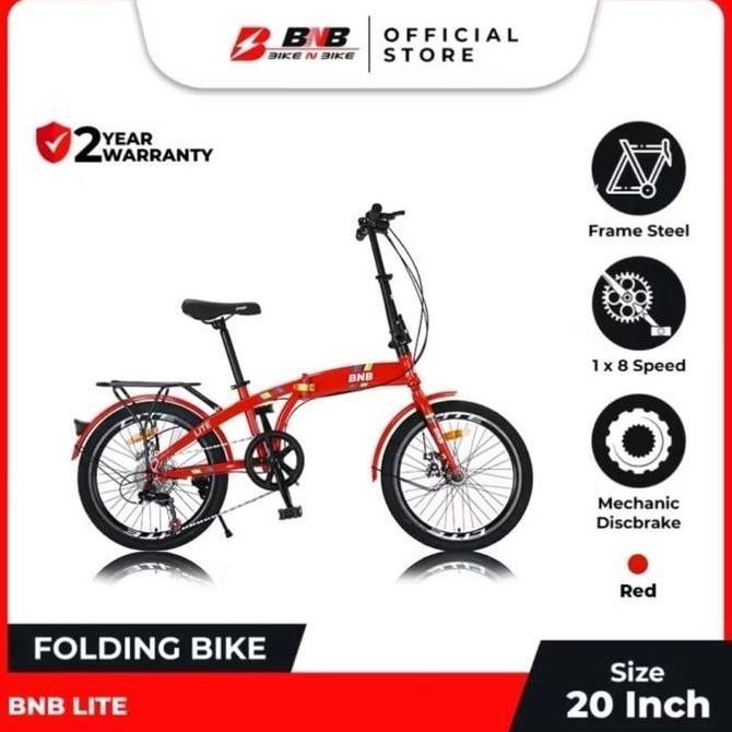Terlaris Sepeda Seli Lipat Folding Ukuran 20 Inch Bike N Bike Bnb Lite