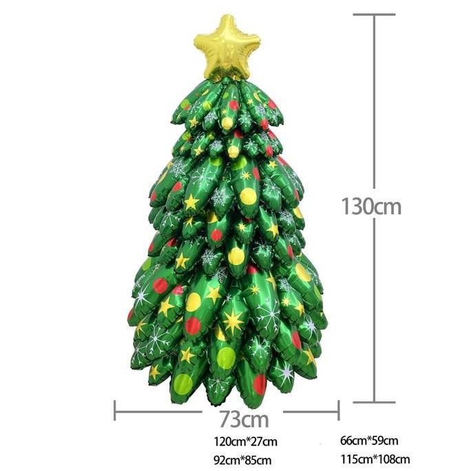 Balon foil dekorasi pohon natal 4d christmas tree