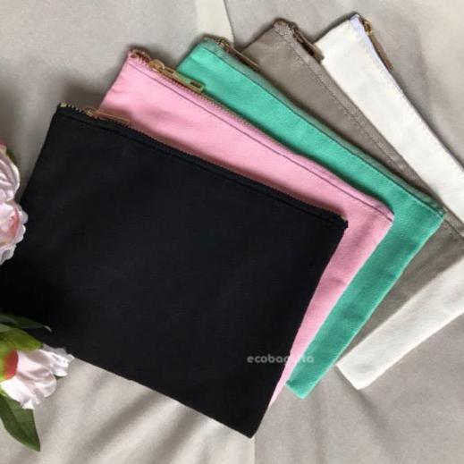 ASLI Pouch Canvas Custom a/Tulisan READY STOCK