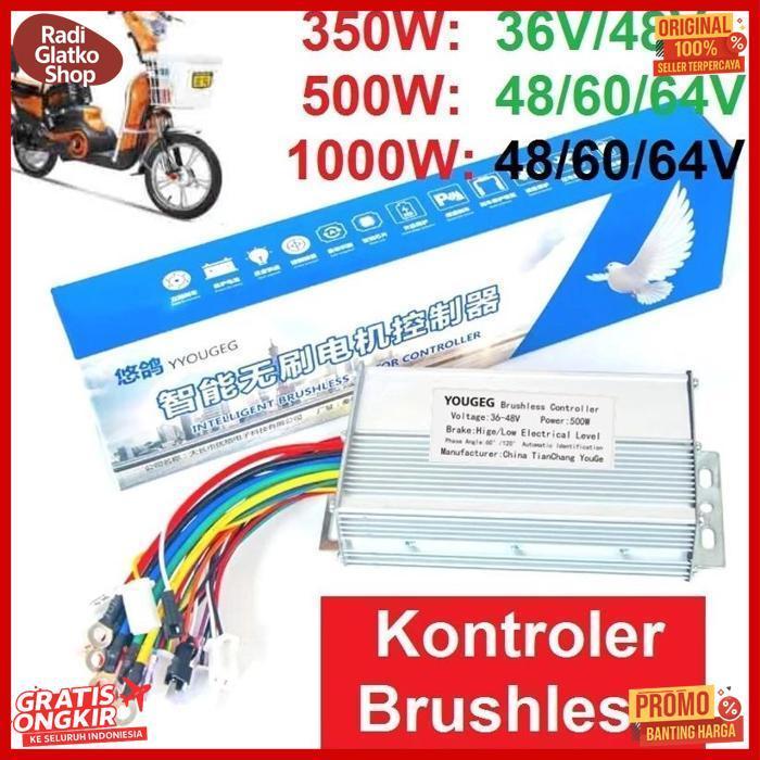 Termurah Kontroler Sepeda Listrik Motor Elektrik Kontrol Bldc 36V 48V 64V 350W 500W 1000W Watt Unive