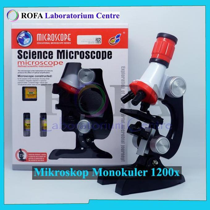 New- Mikroskop Monokuler / Mikroskop Siswa / Mikroskop Mini 100 - 1200X