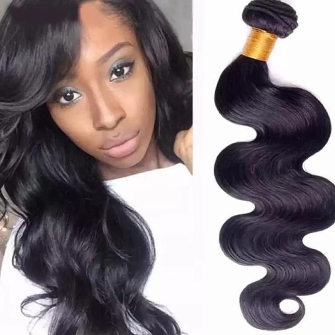 Hair extension Hairclip Sambungan Rambut hitam ikal gelombang 50 cm