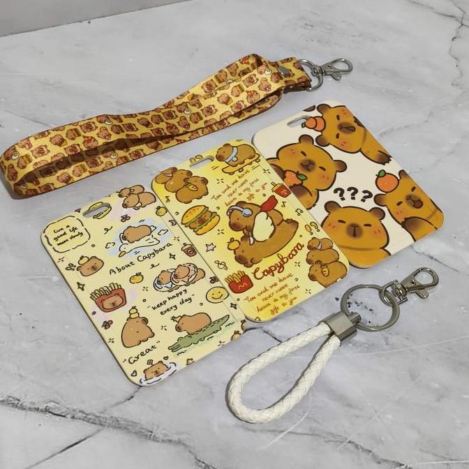 ID Card Holder Lanyard Tali Kalung / Tempat Kartu Kalung Capybara