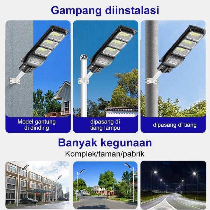 Sungd- Lampu Sorot Luar Ruangan 1500W Tahan Air Ip67 Seri Surya Dengan Panel Surya Sensor Otomatis G