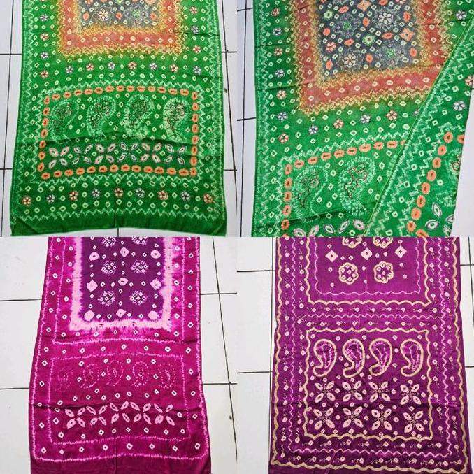 Batik Tulis Lawasan Selendang SUTRA jumputan