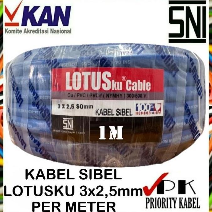 Kabel Pompa Submersible Sibel LOTUSku HYO 3x2,5mm 3x2.5 (Per Meter) 1M