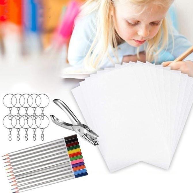 33PCS/SET Diy Shrinky Dink Plastic Shrink Dink Craft Kertas Heat Shrink