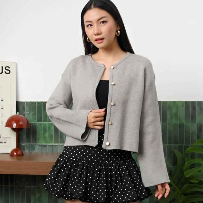 SUETERCLOTH - Biel Oversize Knit Cardigan longsleeve /  Cardigan Wanita Kancing / Blazer Bahan Knit 