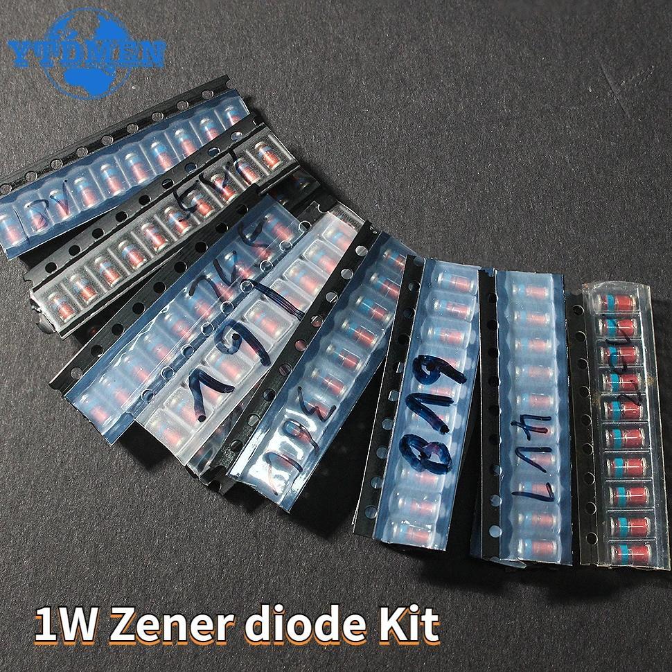 130PCS LL41 SMD Zener diode Kit 3.3V~36V 1W voltage regulator diode pack 4.7V 5.1V 6.8V 7.5V 10V 12V