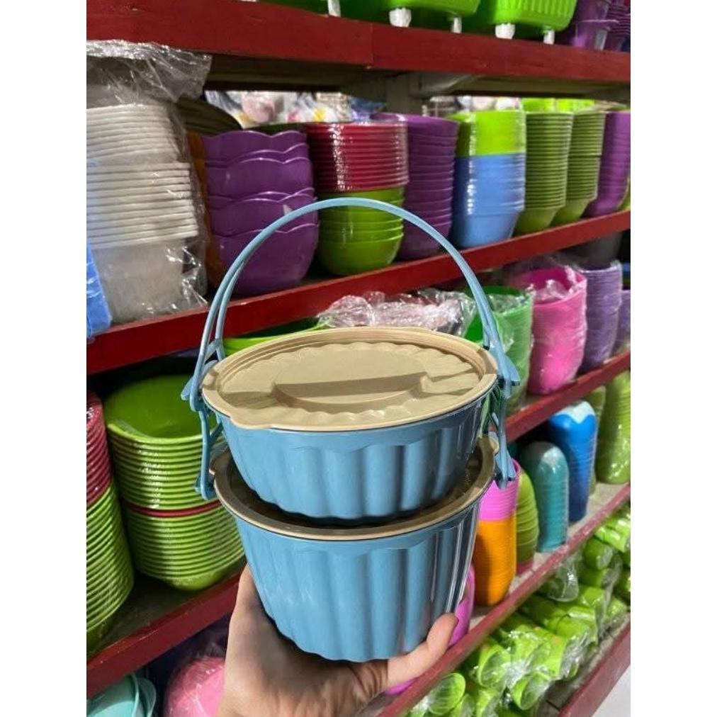 promo rantang tamiya 2 susun plastik / rantang bulat 2 susun / rantang tamiya bulat