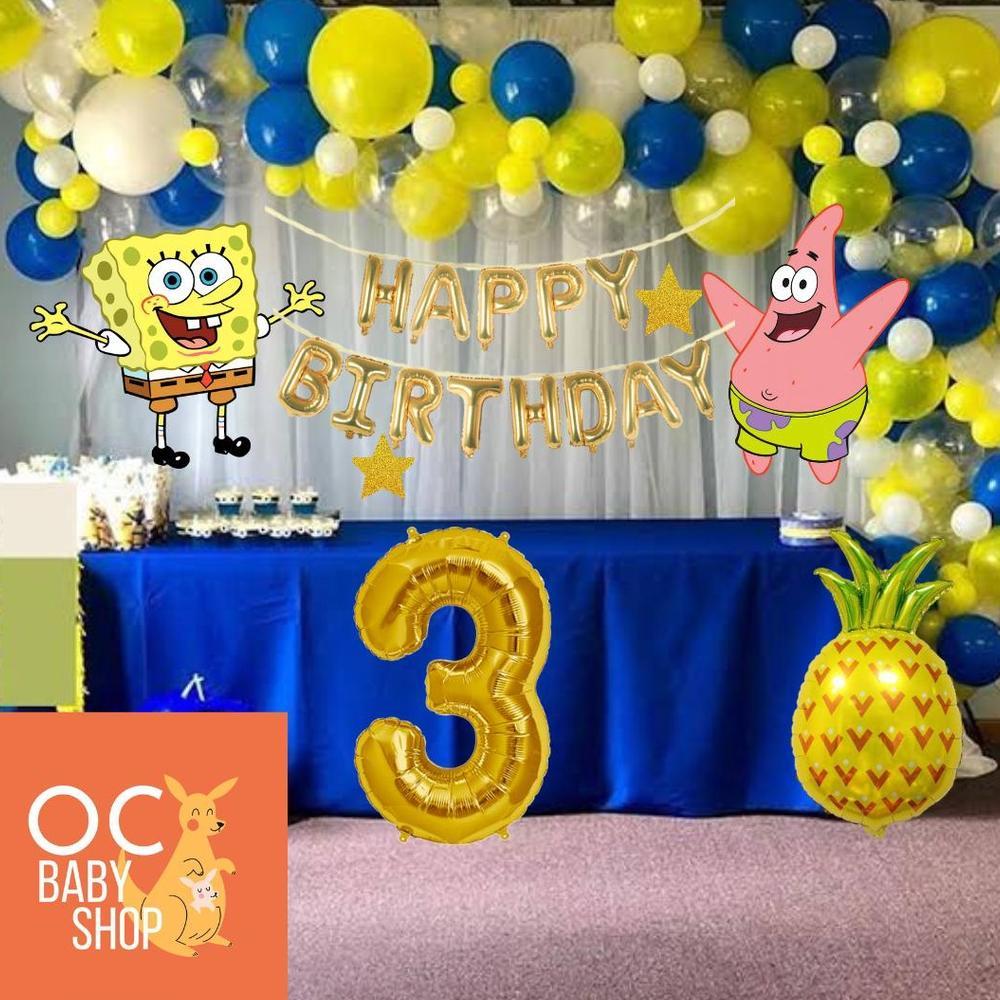 Paket Dekorasi Ulang Tahun Murah Anak Spongebob