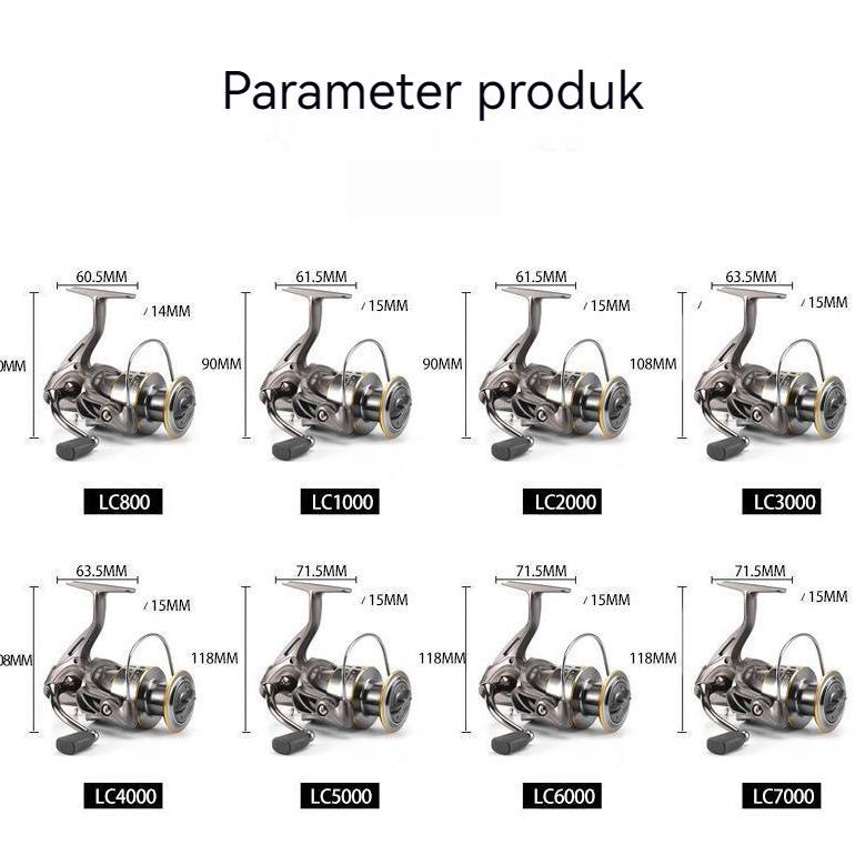 Cuci Gudang Gaya Baru Reel Pancing Putar Lure Fishing Alat Memancing Alat Pancing Reel Joran Pancing