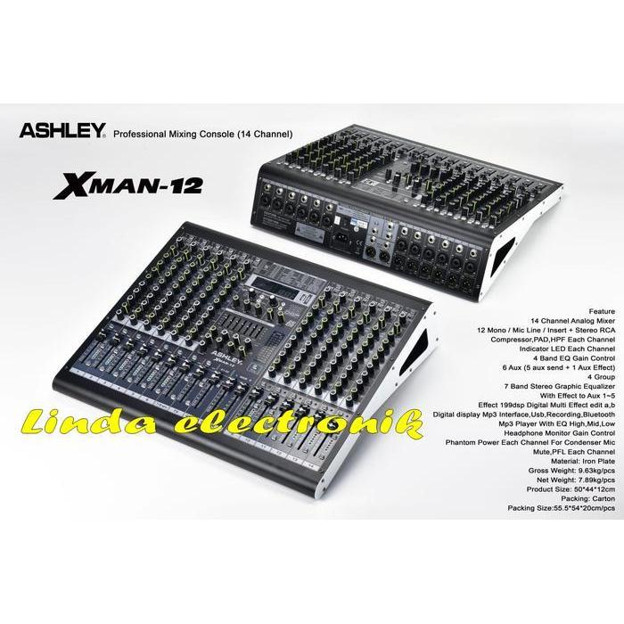 PROMO mixer ashley xman 12 12 channel original ashley xman12