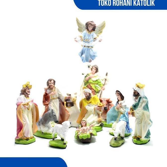 SET PATUNG NATAL 15 CM / HADIAH NATAL / NATIVITY SCANE