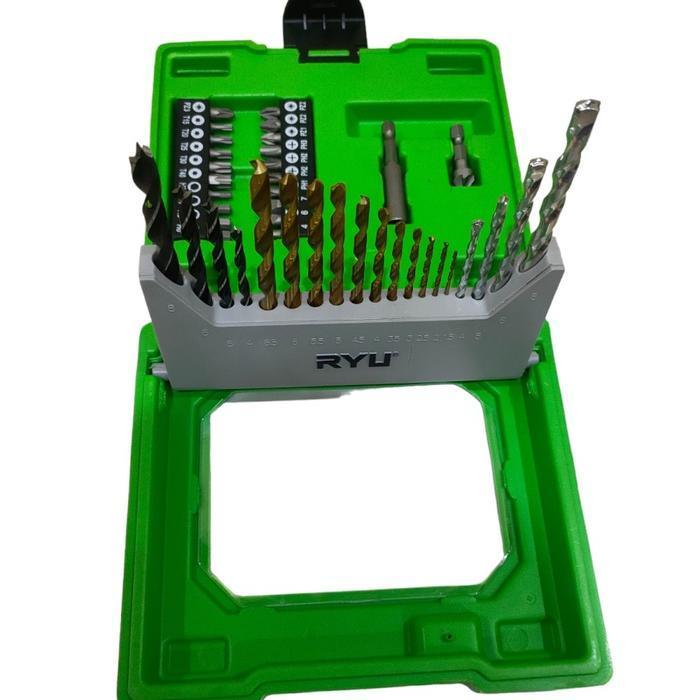 Mata Bor Obeng Set RYU ORIGINAL- Mata Bor Besi - Mata B0r Beton SET 41 Pcs RYU By Tekiro