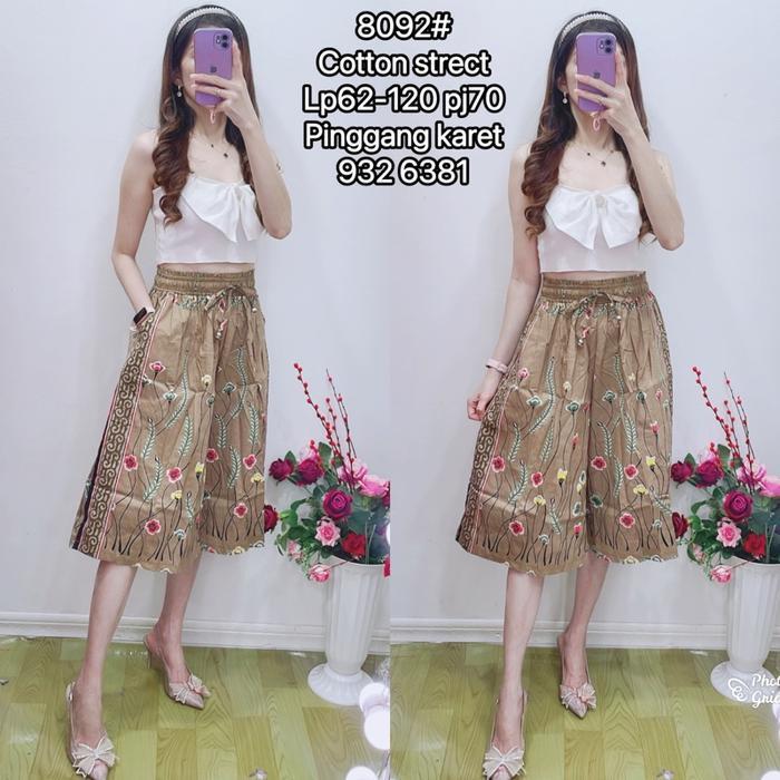 (Diskon) Celana Kulot Batik 7/8 Jumbo/Celana Batik Wanita Bestseller