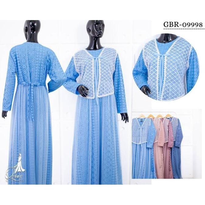 Gamis Ozias Brokat Fimela 09998 I Gamis Kondangan Pesta I Gamis Wisuda Cantik