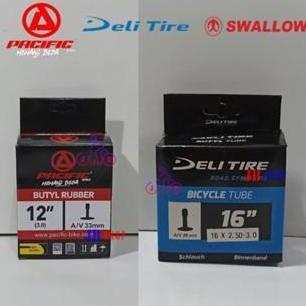 Promo BAN DALAM SEPEDA 12 16 X 2.50 2.75 3.0 3.00 PACIFIC DELI TIRE 16X2.50 16X3.0 12X3.0 12X3.00  L