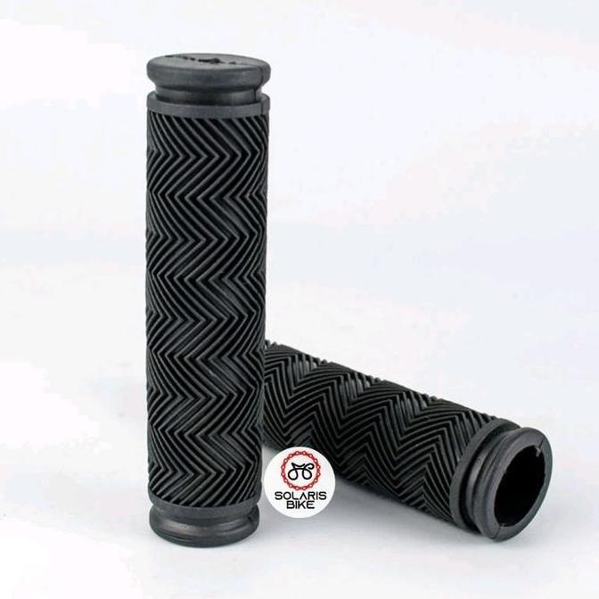 Promo Hand Grip Hitam Hanfat Karet Sepeda MTB BMX Panjang 12.5cm Handel COD