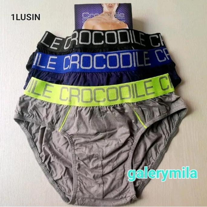 Promo GROSIR 1 LUSIN CD CROCODILE 246 / CELANA DALAM CROCODILE PRIA DEWASA Segitiga Cowok Diskon