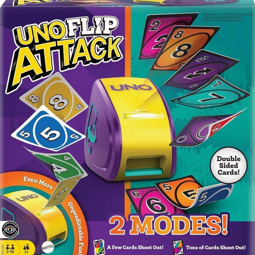 BEST SELLER Mattel Games UNO Flip Attack Card Game for Kids, Adults & Family Nights, Combines UNO
