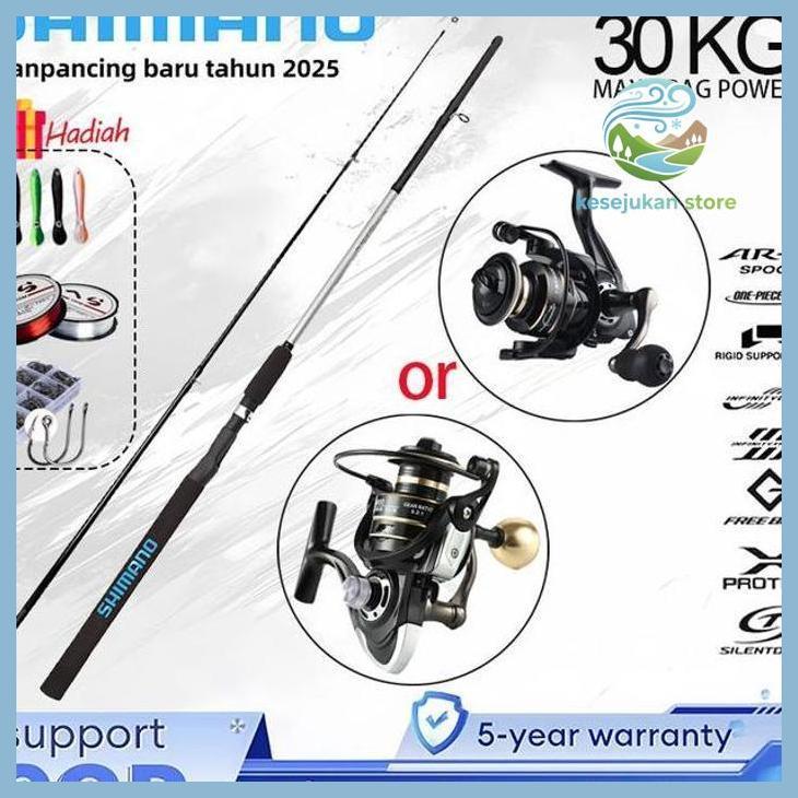 (PANCING) 2025 BARU SHIMANO NX SERI JORAN DAN REEL SET NX2000-7000 SERAT KARBON JORAN PANCING SET LO