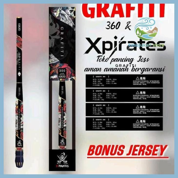 (PANCING) TEGEK XPIRATES GRAFITI 360 & 450 BONUS JERSEY PACKING AMAN