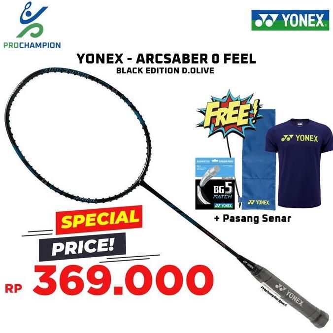 Raket Badminton Yonex ARCSABER 0 Feel Black Edition D.Olive