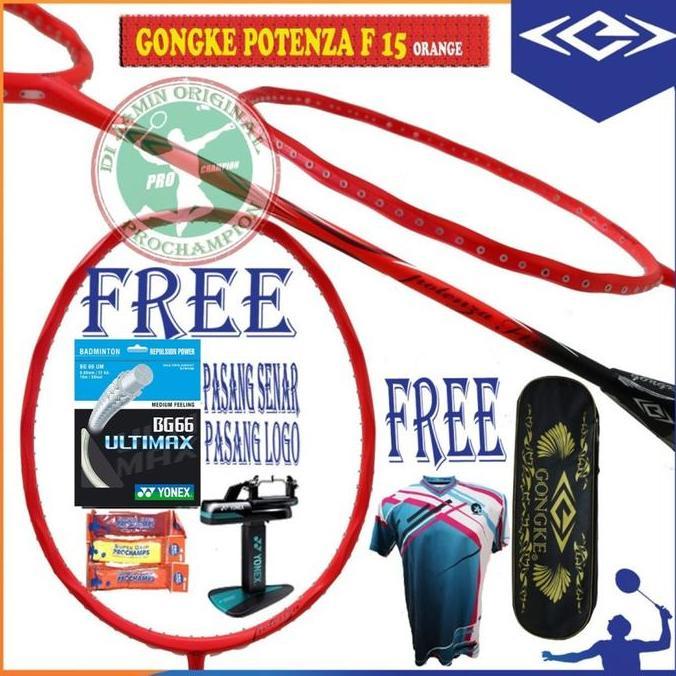GONGKE POTENZA F 5/10/15 RAKET BADMINTON ORIGINAL