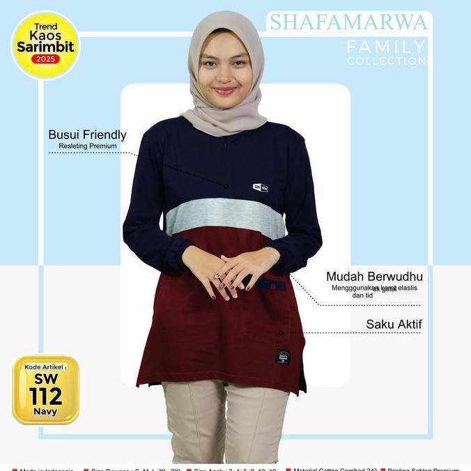 Kaos Couple Keluarga Shafamarwa Baju Atasan Tunik Sarimbit Family Ayah Ibu Wanita Dan Anak Cowok Cew