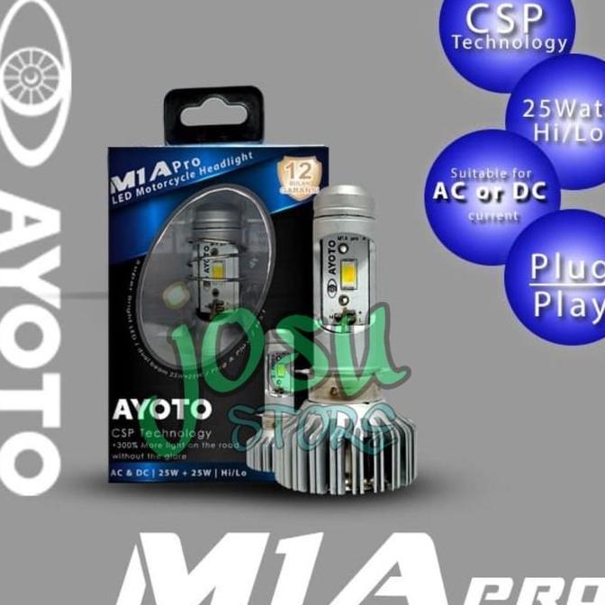 Promo LAMPU LED Motor AYOTO M1A M1A PRO H6 AC & DC Motor Bebek Matic Satria Diskon