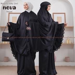 ASLI PUSAT MUKENA INDONESIA - MUKENA 2IN1 DEWASA SATIN SILK PREMIUM NEVA READY STOCK