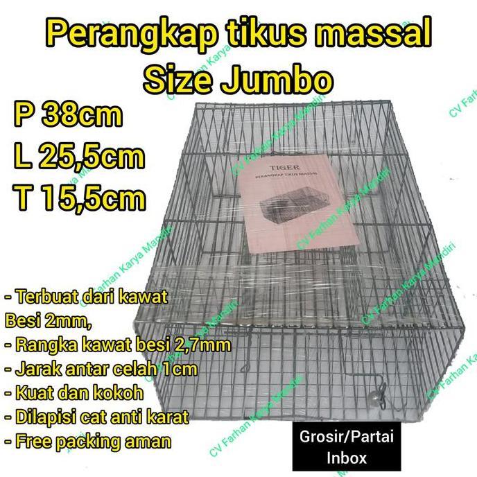 Perangkap/kandang/jebakan tikus jumbo kawat tebal
