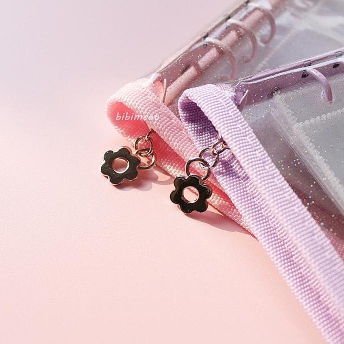 Album Photocard binder photo card zipper A5 6 ring buku glitter FREE PHOTO CARD BTS BT21 ARMY BLACKP