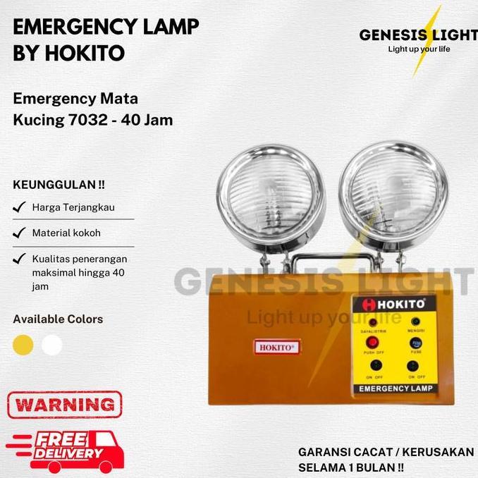 Hokito emergency led kuning 2 mata 7032 Promo