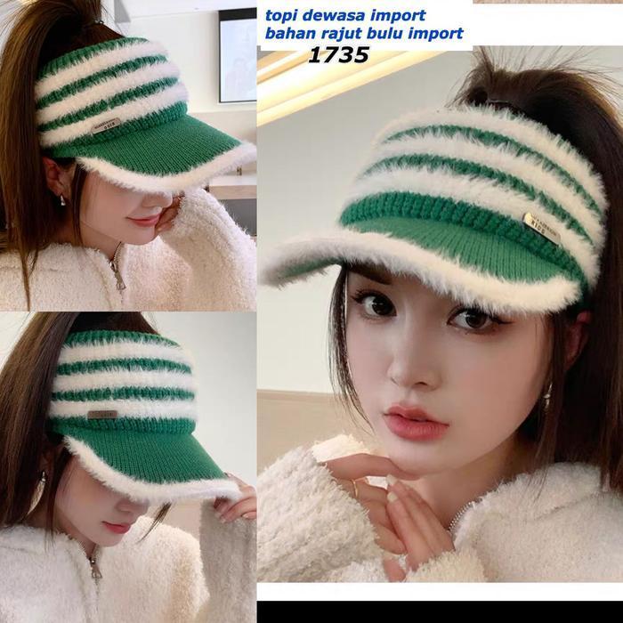 Ydfashionshop / Topi Dewasa Uv Bulu Timbul 1735 / Topi Wanita / Topi Korea / Topi Model Baru / Topi 
