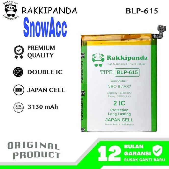 Rakkipanda Baterai Compatible Oppo A37 / A37F / Neo 9 Kode Battery BLP-615  BLP615 / BLP 615 Batre