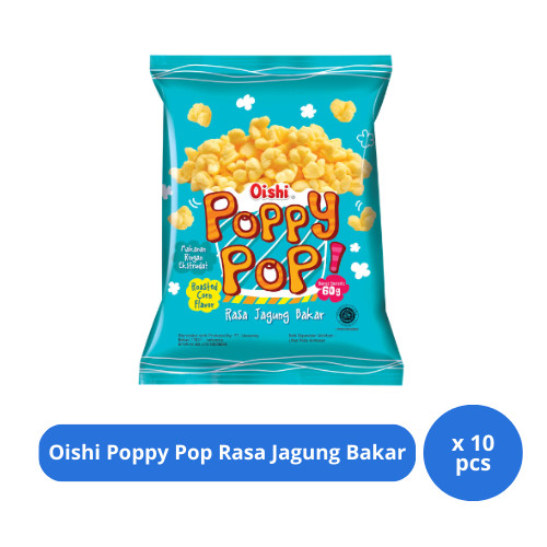 Oishi Poppy Pop Rasa Jagung Bakar 60 g x 10 pcs