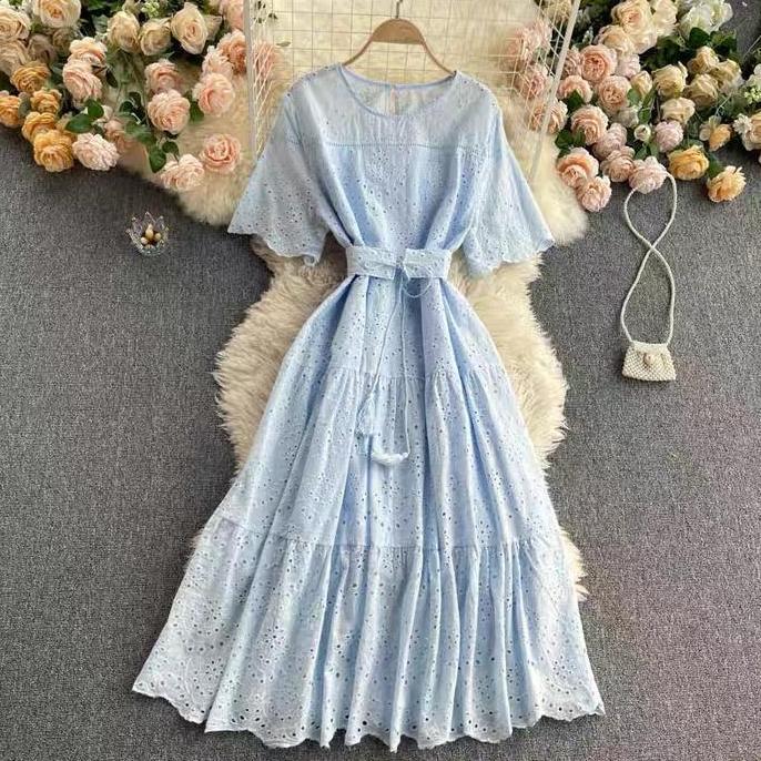 KC - Cesa Dress - Katun Eyelet - Keikoclothing A-Casual Wanita