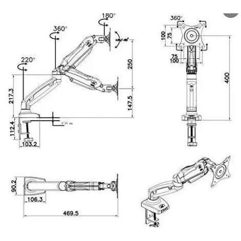 Bracket Tv Monitor Led Lcd Nb F80 Nbf80 13-27" Nb F 80 Nb