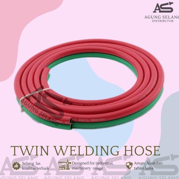 Datosimana - Selang Las Ncr Double 1/4 - 3/8 Twin Welding Rubber Hose Thailand